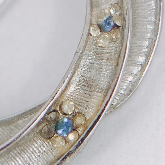 VTG Signed Trifari Coro BSK Silver Tone Brooch Lot Mid Century Rhinestone PinSet - Picture 4 of 16